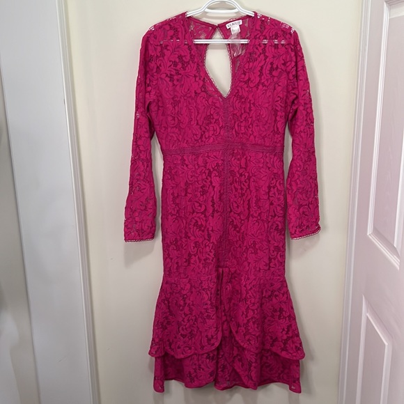 Venus Lace Symmetric Chic Lace Front Slit Dress Size 10 - Picture 6 of 15